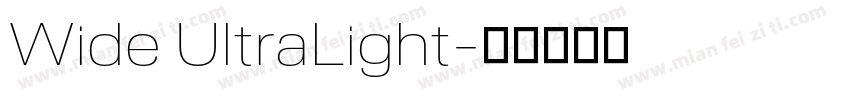 Wide UltraLight字体转换